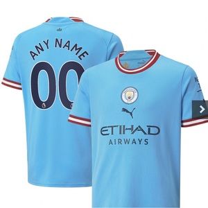 Manchester City Puma Youth 2022/23 Home Replica Custom Jersey - Sky Blue